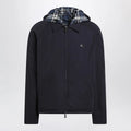 Burberry - Blue reversible cotton jacket with Check pattern