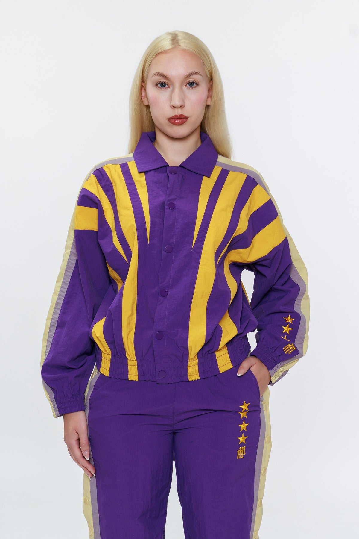 OLYMPIA TRACK JACKET -- PURPLE