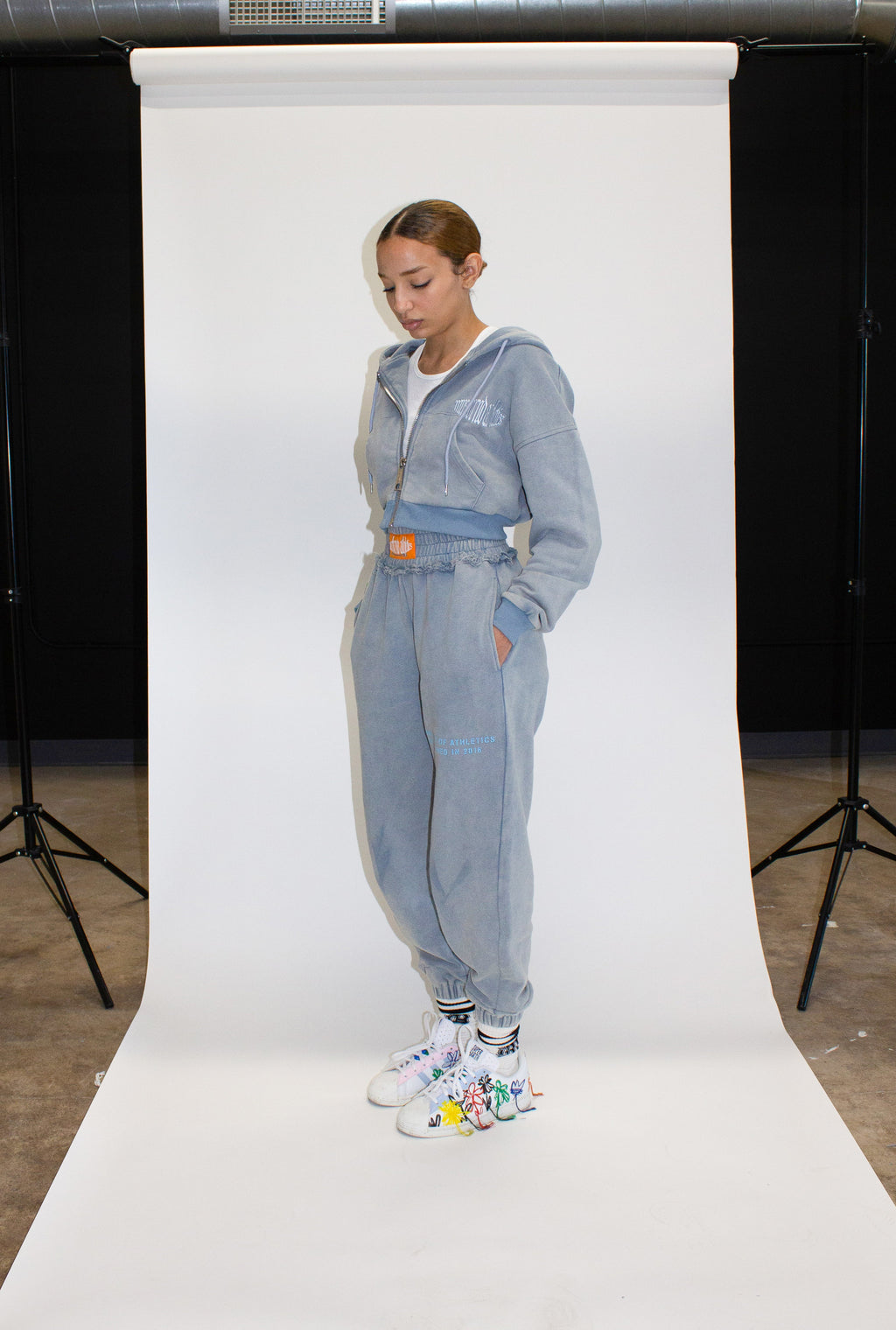 MB ATHLETICS STONEWASHED HOODIE -- DENIM