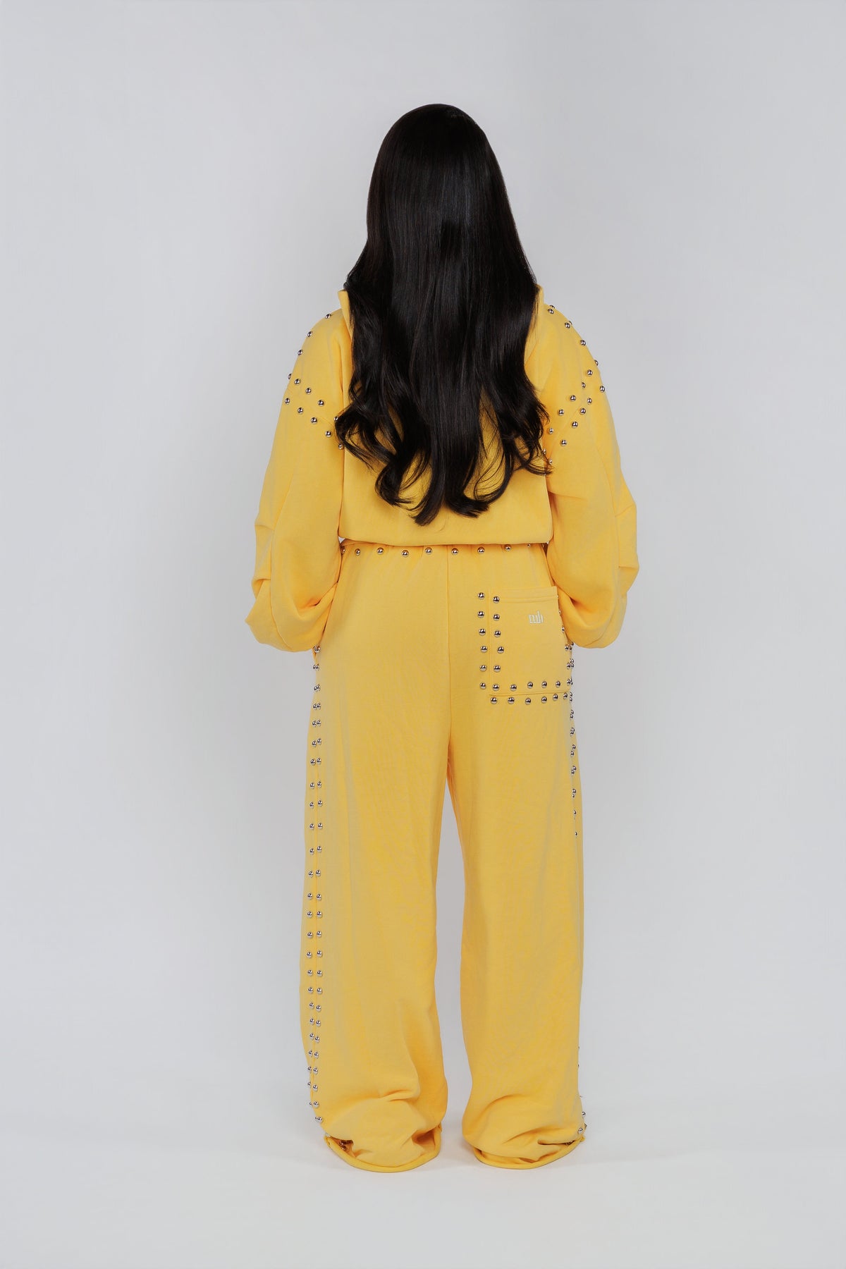 LIMITED EDITION -- MARX STUDDED SWEAT PANT -- SUNSHINE