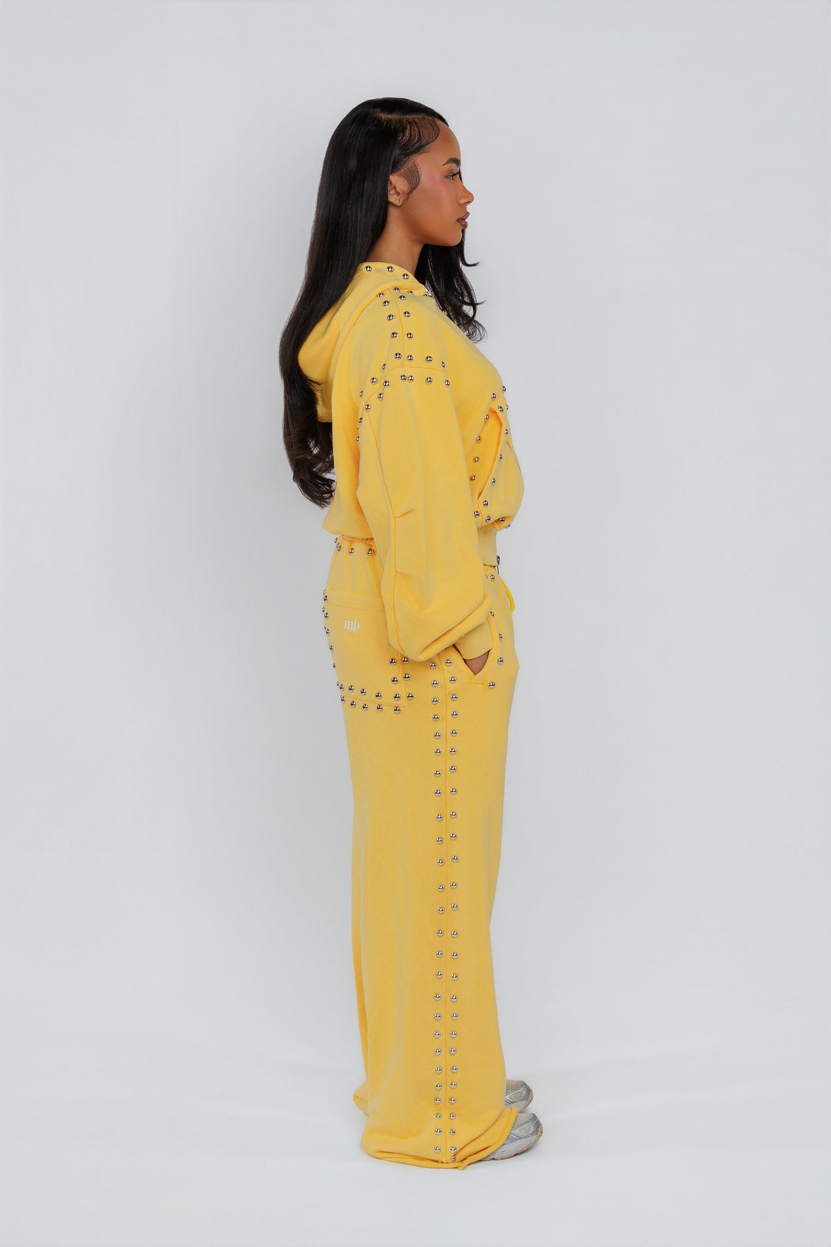 LIMITED EDITION -- MARX STUDDED SWEAT JACKET -- SUNSHINE