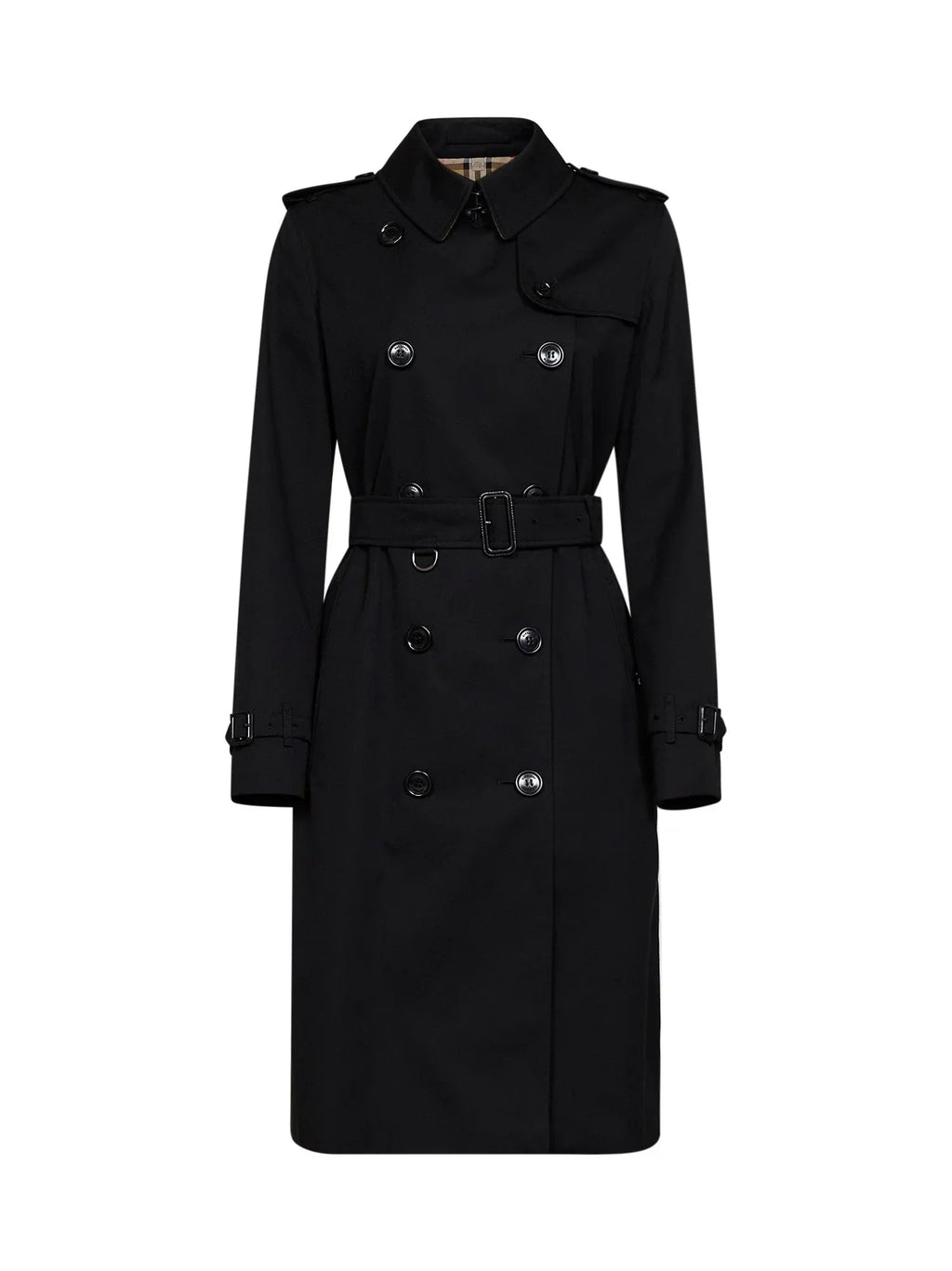 Burberry Kensington Trench Coat — Black