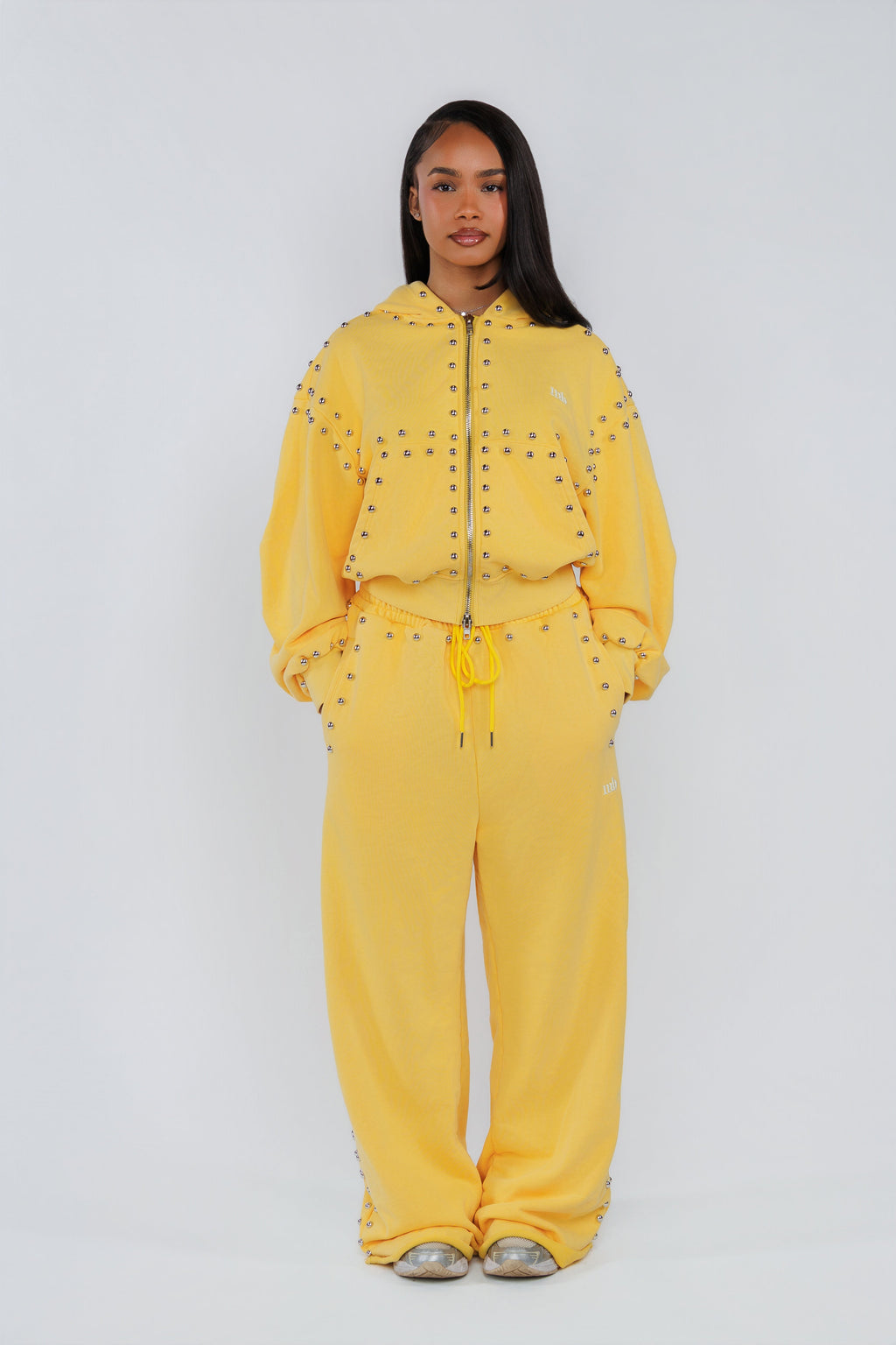 LIMITED EDITION -- MARX STUDDED SWEAT PANT -- SUNSHINE