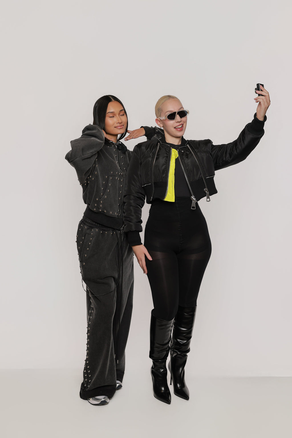 MIKO CROPPED UTILITY BOMBER JACKET