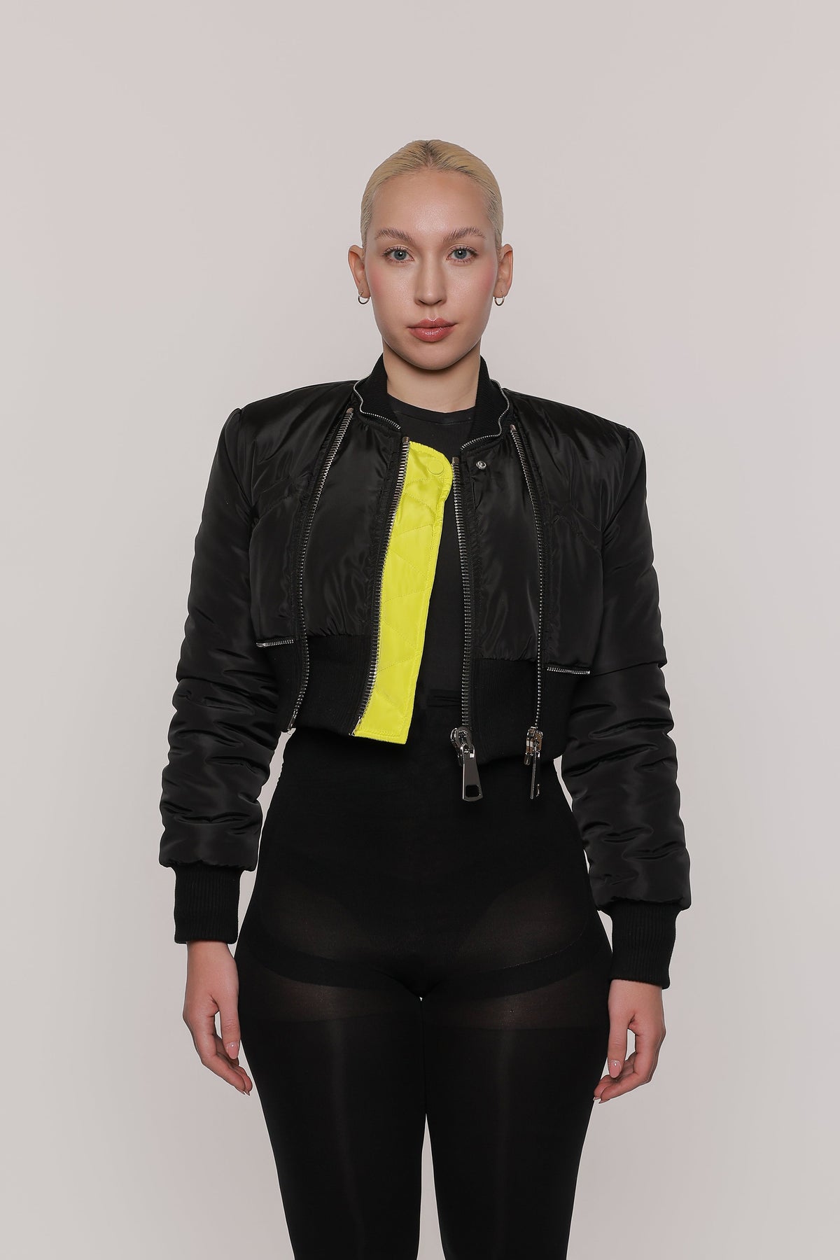 MIKO CROPPED UTILITY BOMBER JACKET