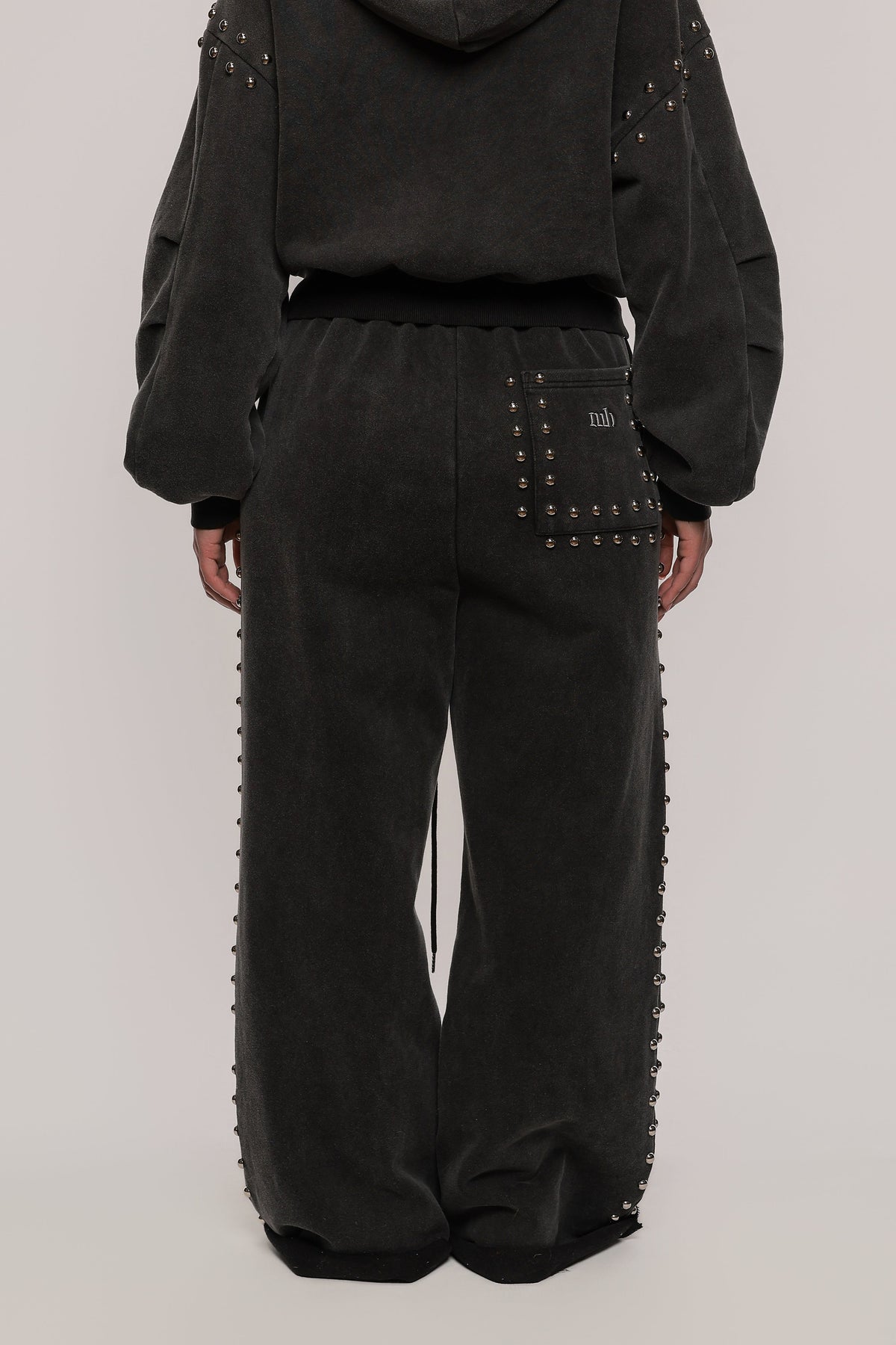 MARX STUDDED SWEAT PANT -- BLACK